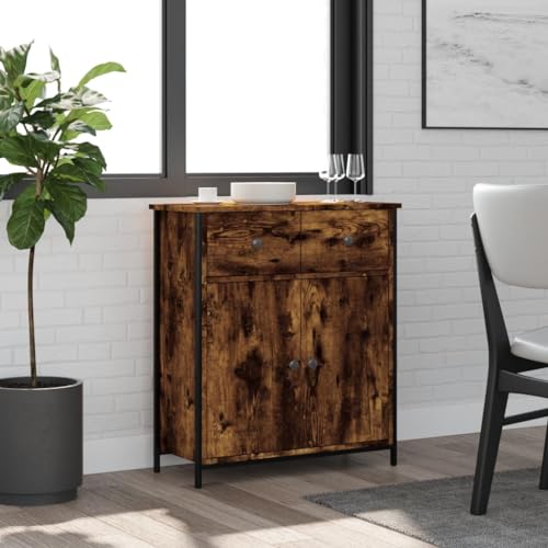 Myheimly Sideboard, Kommode mit viel Stauraum, Highboard Wohnzimmerschrank mit verstellbaren Beinen, Schrank Anrichte Beistellschrank,HolzwerkstoffRäuchereiche Myheimly Sideboard, Kommode mit viel Stauraum, Highboard Wohnzimmerschrank mit verstellbaren Beinen, Schrank Anrichte Beistellschrank,HolzwerkstoffRäuchereiche von Myheimly