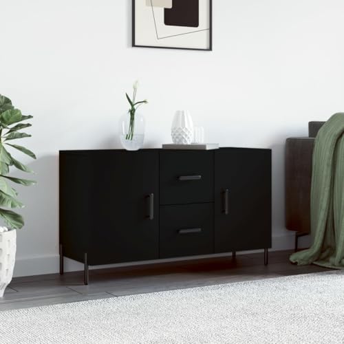 Myheimly Sideboard, Kommode mit viel Stauraum, Mehrzweckschrank Anrichte für Wohnzimmer, Schrank Beistellschrank Metallbeine,Modern,HolzwerkstoffSchwarz Myheimly Sideboard, Kommode mit viel Stauraum, Mehrzweckschrank Anrichte für Wohnzimmer, Schrank Beistellschrank Metallbeine,Modern,HolzwerkstoffSchwarz von Myheimly