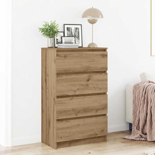 Myheimly Sideboard Kommode mit viel Stauraum, Schrank mit 4 Schubladen, Schubladenschrank Anrichte für Wohnzimmer, Modern, Artisan-Eiche 60x35x98,5 cm Holzwerkstoff Myheimly Sideboard Kommode mit viel Stauraum, Schrank mit 4 Schubladen, Schubladenschrank Anrichte für Wohnzimmer, Modern, Artisan-Eiche 60x35x98,5 cm Holzwerkstoff von Myheimly