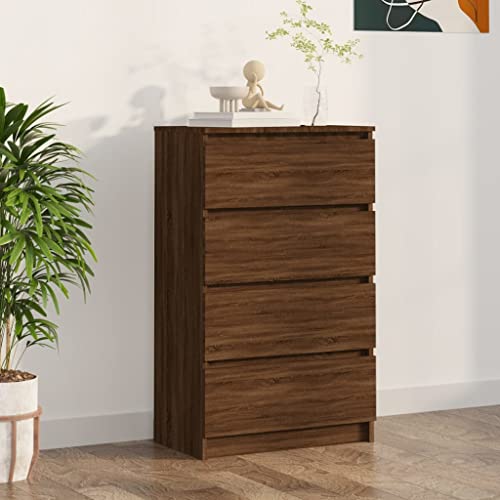 Myheimly Sideboard Kommode mit viel Stauraum, Schrank mit 4 Schubladen, Schubladenschrank Anrichte für Wohnzimmer, Modern, Braun Eichen-Optik 60x35x98,5 cm Holzwerkstoff Myheimly Sideboard Kommode mit viel Stauraum, Schrank mit 4 Schubladen, Schubladenschrank Anrichte für Wohnzimmer, Modern, Braun Eichen-Optik 60x35x98,5 cm Holzwerkstoff von Myheimly