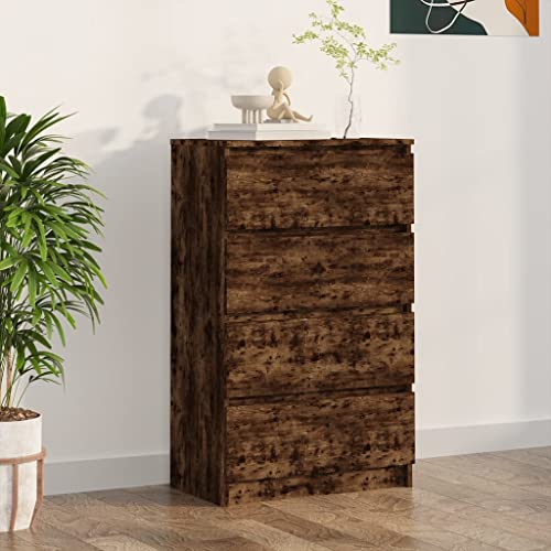Myheimly Sideboard Kommode mit viel Stauraum, Schrank mit 4 Schubladen, Schubladenschrank Anrichte für Wohnzimmer, Modern, Räuchereiche 60x35x98,5 cm Holzwerkstoff Myheimly Sideboard Kommode mit viel Stauraum, Schrank mit 4 Schubladen, Schubladenschrank Anrichte für Wohnzimmer, Modern, Räuchereiche 60x35x98,5 cm Holzwerkstoff von Myheimly