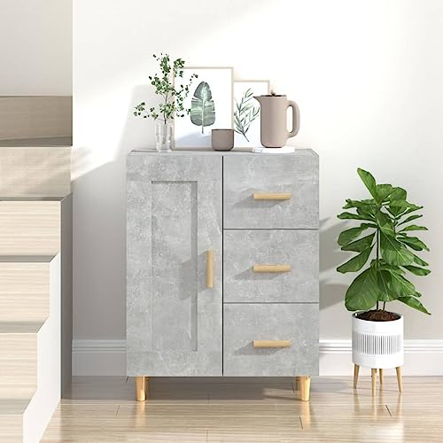 Myheimly Sideboard Schrank Anrichte Beistellschrank Kommode Mehrzweckschrank Standschrank Wohnzimmerschrank 69,5x34x90cm HolzwerkstoffBetongrau Myheimly Sideboard Schrank Anrichte Beistellschrank Kommode Mehrzweckschrank Standschrank Wohnzimmerschrank 69,5x34x90cm HolzwerkstoffBetongrau von Myheimly