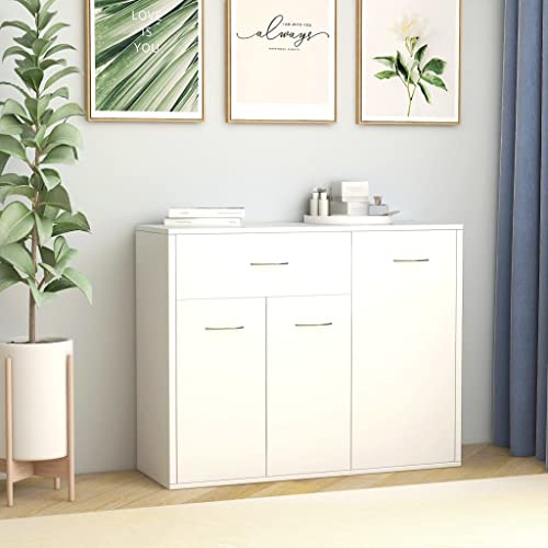 Myheimly Sideboard mit 1 Schublade 3 Türen Kommode Anrichte Schrank Beistellschrank Mehrzweckschrank Standschrank Holzwerkstoff Sideboard Weiß Myheimly Sideboard mit 1 Schublade 3 Türen Kommode Anrichte Schrank Beistellschrank Mehrzweckschrank Standschrank Holzwerkstoff Sideboard Weiß von Myheimly