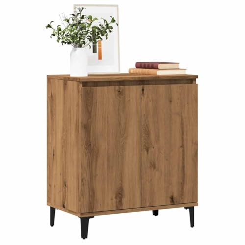 Myheimly Sideboard mit 2 Türen Kommode Anrichte Schrank Beistellschrank Mehrzweckschrank Standschrank Bücherschrank 60x35x70cm Holzwerkstoff Eiche handwerklich von Myheimly