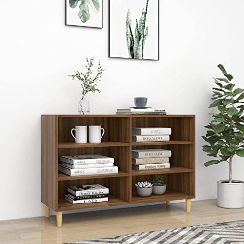 Myheimly Sideboard mit 6 Regalböden Bücherregal Kommode Anrichte Schrank Beistellschrank Standregal Regal 103,5x35x70cm HolzwerkstoffBraune Eiche Myheimly Sideboard mit 6 Regalböden Bücherregal Kommode Anrichte Schrank Beistellschrank Standregal Regal 103,5x35x70cm HolzwerkstoffBraune Eiche von Myheimly
