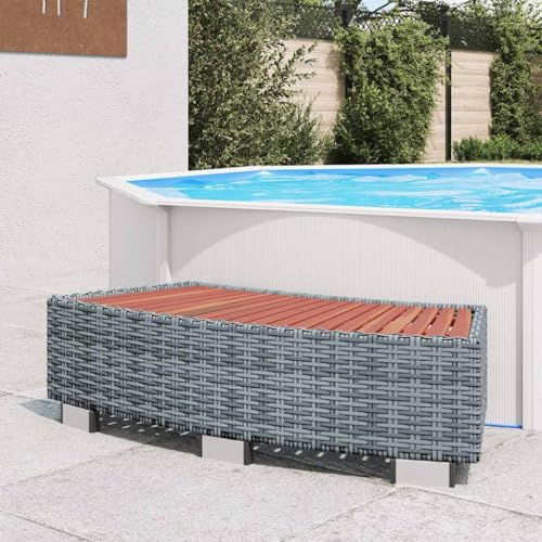 Myheimly Spa-Einstiegsstufe Whirlpool Einstieg Trittstufe Treppe Whirlpooltreppe Pool Einstiegstreppe Einstiegshilfe Outdoor Grau Poly Rattan 92×45×25 cm Myheimly Spa-Einstiegsstufe Whirlpool Einstieg Trittstufe Treppe Whirlpooltreppe Pool Einstiegstreppe Einstiegshilfe Outdoor Grau Poly Rattan 92×45×25 cm von Myheimly
