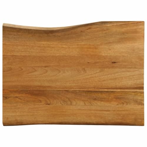 Myheimly Tischplatte, Holztischplatte mit Naturkante, Ersatztischplatte für Bartisch Beistelltisch Esstisch, Mangoholz (Eichenfinish),25 mm,90 x 60 cm von Myheimly