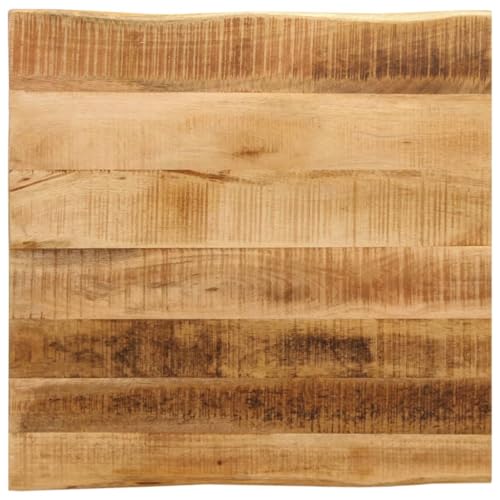 Myheimly Tischplatte, Holztischplatte mit Naturkante, Ersatztischplatte für Bartisch Beistelltisch Esstisch, Raues Mangoholz (naturbelassen),25 mm,40 x 40 cm von Myheimly