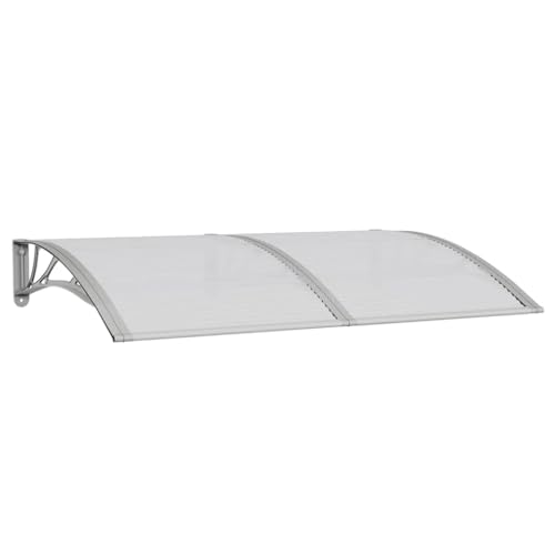 Myheimly Türvordach Haustürdach Überdachung Türdach Pultvordach Vordach Haustür Tür Dach Haustürvordach PC Aluminiumleisten Türvordach Grau und Weiß,150 x 100 cm Myheimly Türvordach Haustürdach Überdachung Türdach Pultvordach Vordach Haustür Tür Dach Haustürvordach PC Aluminiumleisten Türvordach Grau und Weiß,150 x 100 cm von Myheimly