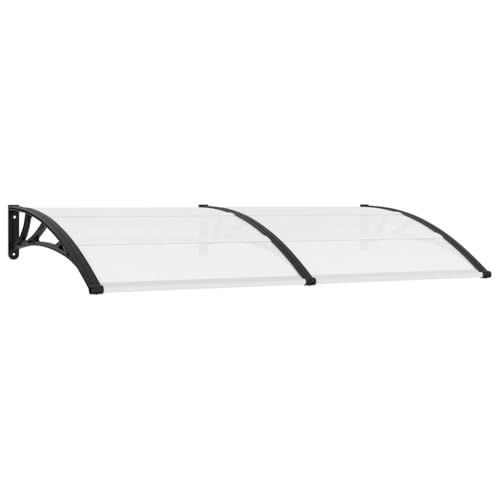 Myheimly Türvordach Haustürdach Überdachung Türdach Pultvordach Vordach Haustür Tür Dach Haustürvordach PC Aluminiumleisten Türvordach Schwarz und Transparent,200 x 100 cm Myheimly Türvordach Haustürdach Überdachung Türdach Pultvordach Vordach Haustür Tür Dach Haustürvordach PC Aluminiumleisten Türvordach Schwarz und Transparent,200 x 100 cm von Myheimly