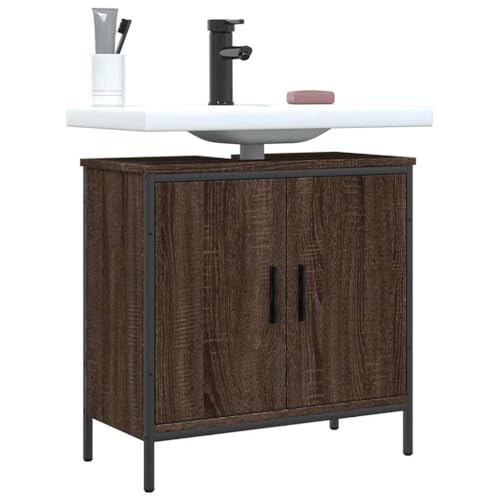 Myheimly Waschbeckenunterschrank,Badschrank Badezimmerschrank mit Stauraum,Waschtisch Unterschrank für Badezimmer,Badmöbel Braune Eiche,60 x 30 x 60 cm Myheimly Waschbeckenunterschrank,Badschrank Badezimmerschrank mit Stauraum,Waschtisch Unterschrank für Badezimmer,Badmöbel Braune Eiche,60 x 30 x 60 cm von Myheimly