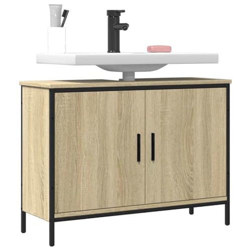Myheimly Waschbeckenunterschrank,Badschrank Badezimmerschrank mit Stauraum,Waschtisch Unterschrank für Badezimmer,Badmöbel Sonoma Eiche,80 x 30 x 60 cm Myheimly Waschbeckenunterschrank,Badschrank Badezimmerschrank mit Stauraum,Waschtisch Unterschrank für Badezimmer,Badmöbel Sonoma Eiche,80 x 30 x 60 cm von Myheimly