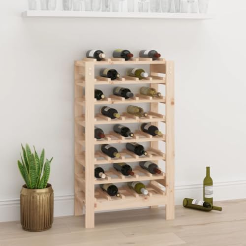 Myheimly Weinregal 61,5x30x107,5 cm Massivholz Kiefer61.5 x 30 x 107.5 cm von Myheimly