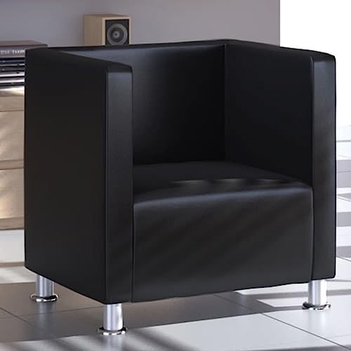 Myheimly Würfel-Sessel Clubsessel Barhocker Cocktailsessel Loungesessel Schwarz Kunstleder von Myheimly