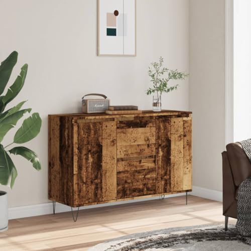 Myheimly ard, Kommode mit viel Stauraum,Highboard Wohnzimmerschrank mit Eisenbeinen, Schrank Anrichte Beistellschrank,HolzwerkstoffAltholz Myheimly ard, Kommode mit viel Stauraum,Highboard Wohnzimmerschrank mit Eisenbeinen, Schrank Anrichte Beistellschrank,HolzwerkstoffAltholz von Myheimly