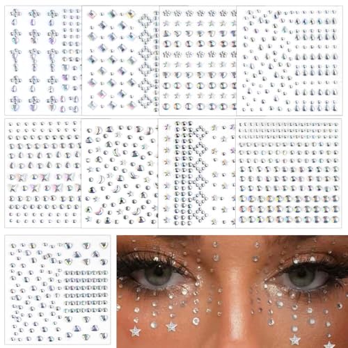 9 Blätter Glitzersteine Selbstklebend Gesicht Herz Mond Stern Glitzersteine Gesicht Strasssteine Selbstklebend Tröpfchenförmig Schmetterling Glitzer Sticker Mädchen Kreisförmig Rechteckig Rhinestones 9 Blätter Glitzersteine Selbstklebend Gesicht Herz Mond Stern Glitzersteine Gesicht Strasssteine Selbstklebend Tröpfchenförmig Schmetterling Glitzer Sticker Mädchen Kreisförmig Rechteckig Rhinestones von Myhiju