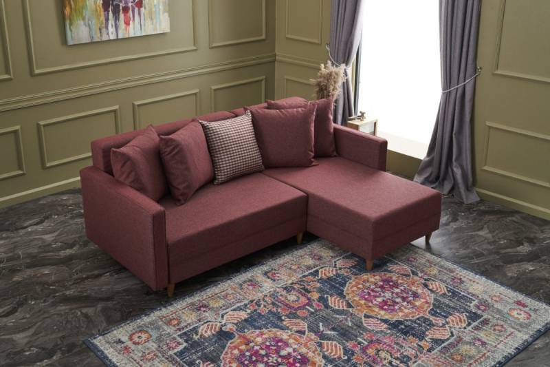 Myhomelando Ecksofa Aydam, kleines Schlafsofa L-Form, Schlaffunktion, 215 x 150 cm, L-Form Ecksofa mit Schlaffunktion und losen Rückenkissen Myhomelando Ecksofa Aydam, kleines Schlafsofa L-Form, Schlaffunktion, 215 x 150 cm, L-Form Ecksofa mit Schlaffunktion und losen Rückenkissen von Myhomelando