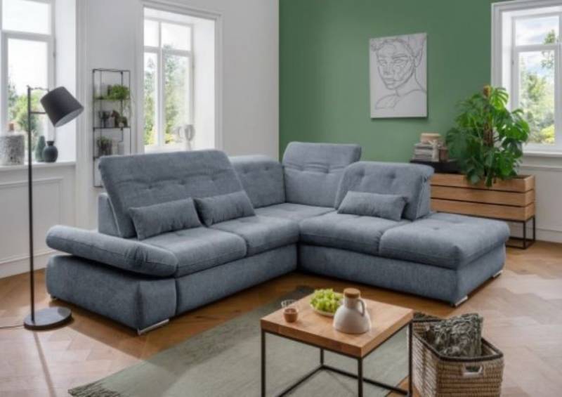 Myhomelando Ecksofa Damaskus II, mit Schlaffunktion, Bettkasten, verstellbarer Armlehne, Kopflehnenfunktion, Sitztiefenverstellung von Myhomelando