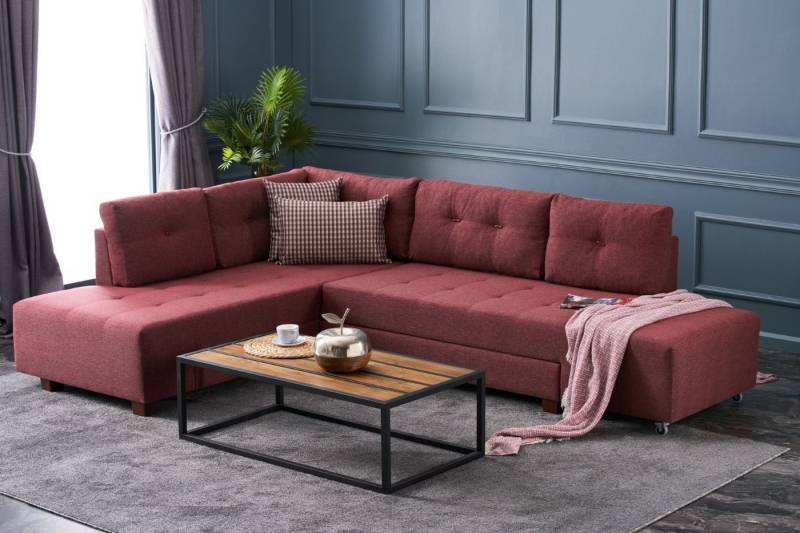 Myhomelando Ecksofa Manama, mit Schlaffunktion und losen Rückenkissen von Myhomelando