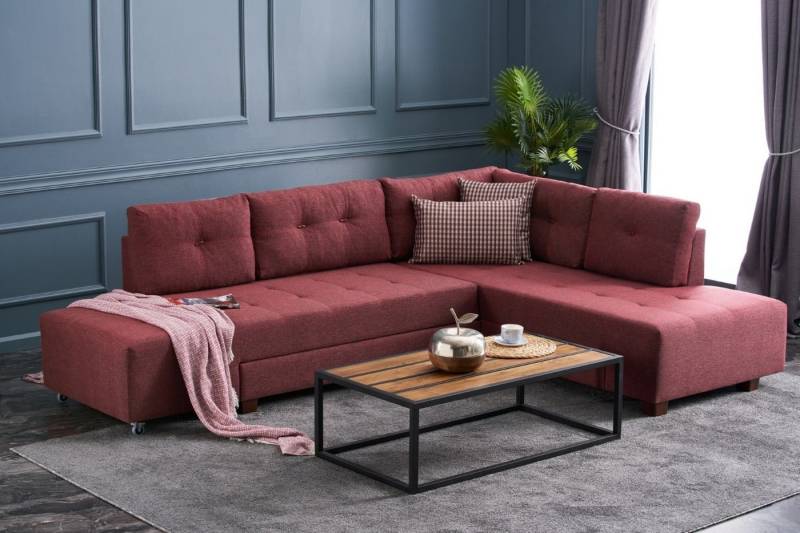 Myhomelando Ecksofa Manama, mit Schlaffunktion und losen Rückenkissen von Myhomelando