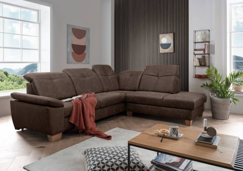 Myhomelando Ecksofa Manhattan, mit Schlaffunktion, Bettkasten, verstellbarer Armlehne, Kopflehnenfunktion von Myhomelando