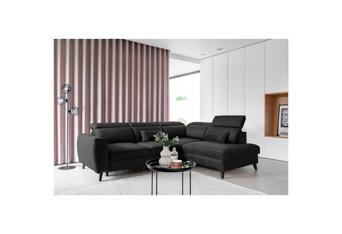 Myhomelando Ecksofa Noble, mit Schlaffunktion, Bettkasten und verstellbare Kopflehnen von Myhomelando