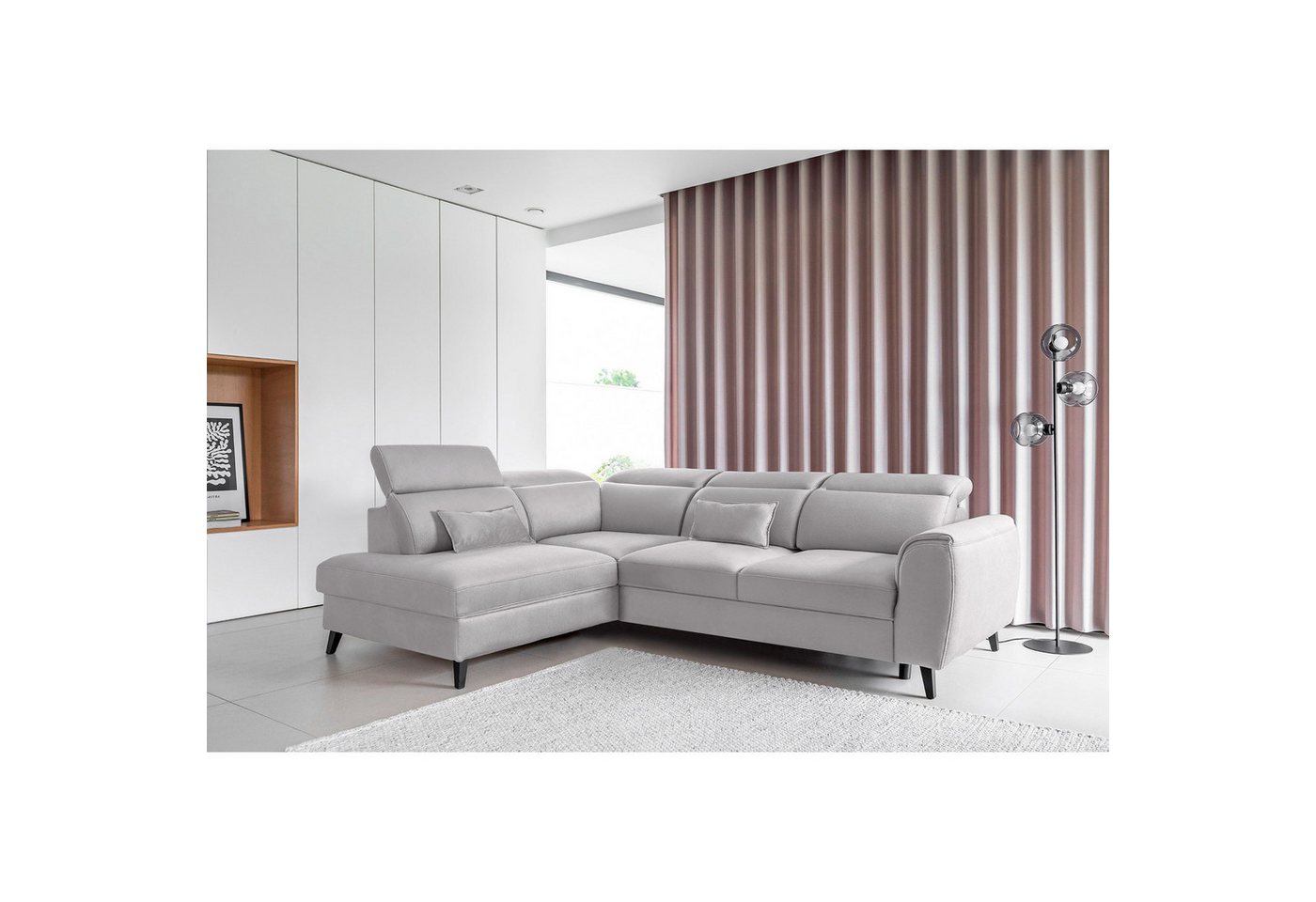 Myhomelando Ecksofa Noble, mit Schlaffunktion, Bettkasten und verstellbare Kopflehnen von Myhomelando