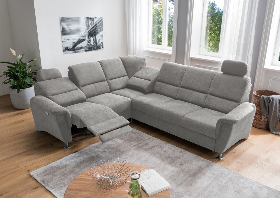 Myhomelando Ecksofa Paris, Federkern, Schlaffunktion, USB-Anschluss, Elektronische Relaxfunktion von Myhomelando