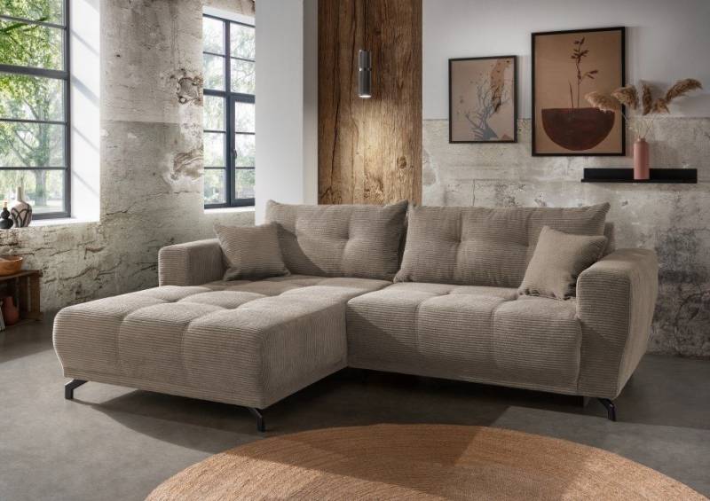 Myhomelando Ecksofa Renegade, mit elektronischer Sitzverbreitung, Kissen, Cord Bezug von Myhomelando