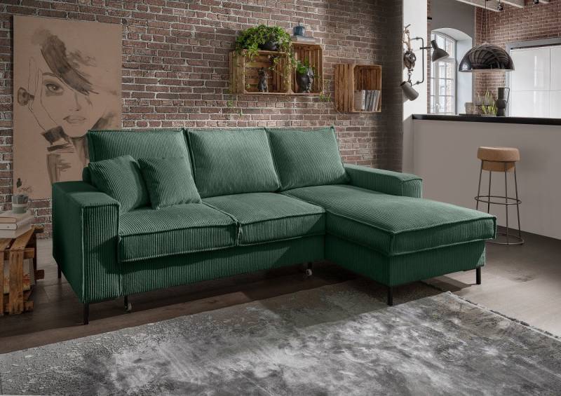 Myhomelando Ecksofa Jerome, mit Schlaffunktion & Bettkasten von Myhomelando
