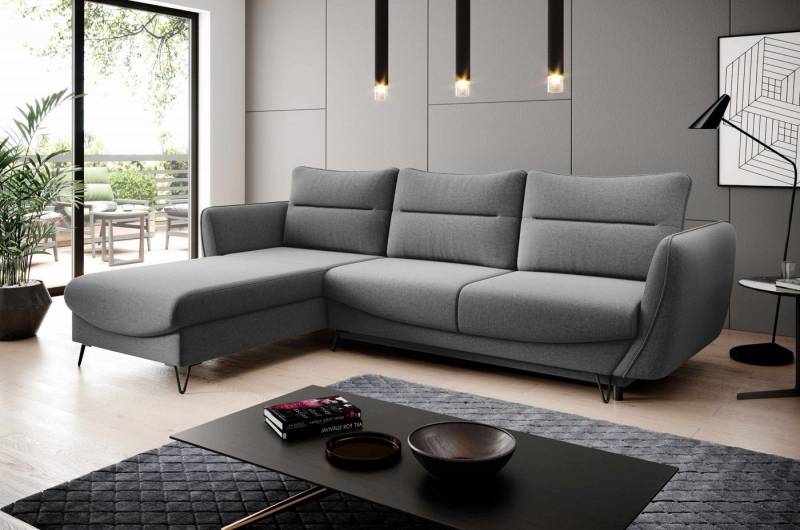 Myhomelando Ecksofa Salvatore, mit Schlaffunktion und Bettkasten von Myhomelando