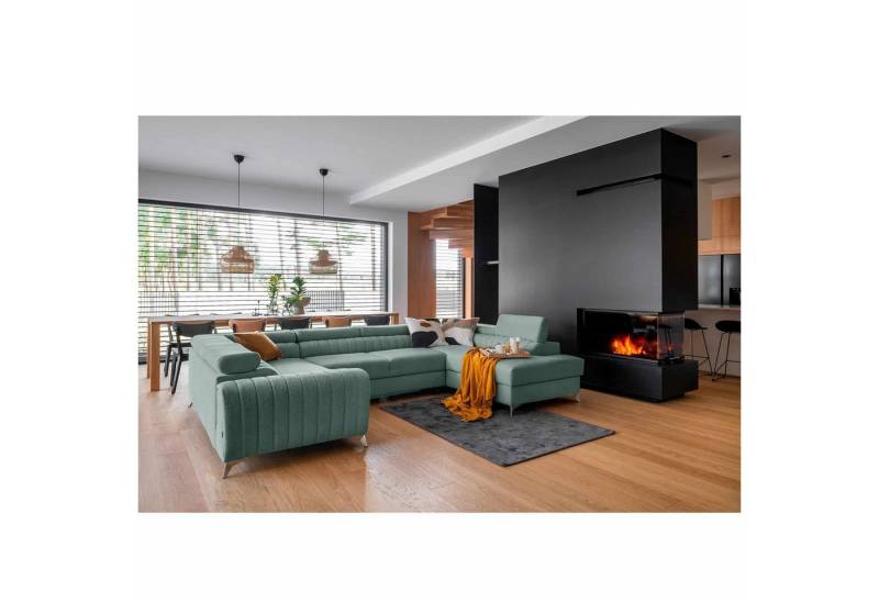 Myhomelando Wohnlandschaft Louis U-Form, Schlaffunktion, Bettkasten, 348 x 202 cm, Wohnlandschaft U Form mit Schlaffunktion und Bettkasten, Schlafsofa Myhomelando Wohnlandschaft Louis U-Form, Schlaffunktion, Bettkasten, 348 x 202 cm, Wohnlandschaft U Form mit Schlaffunktion und Bettkasten, Schlafsofa von Myhomelando