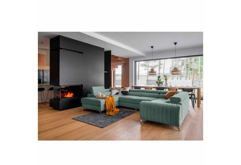 Myhomelando Wohnlandschaft Louis U-Form, Schlaffunktion, Bettkasten, 348 x 202 cm, Wohnlandschaft U Form mit Schlaffunktion und Bettkasten, Schlafsofa Myhomelando Wohnlandschaft Louis U-Form, Schlaffunktion, Bettkasten, 348 x 202 cm, Wohnlandschaft U Form mit Schlaffunktion und Bettkasten, Schlafsofa von Myhomelando