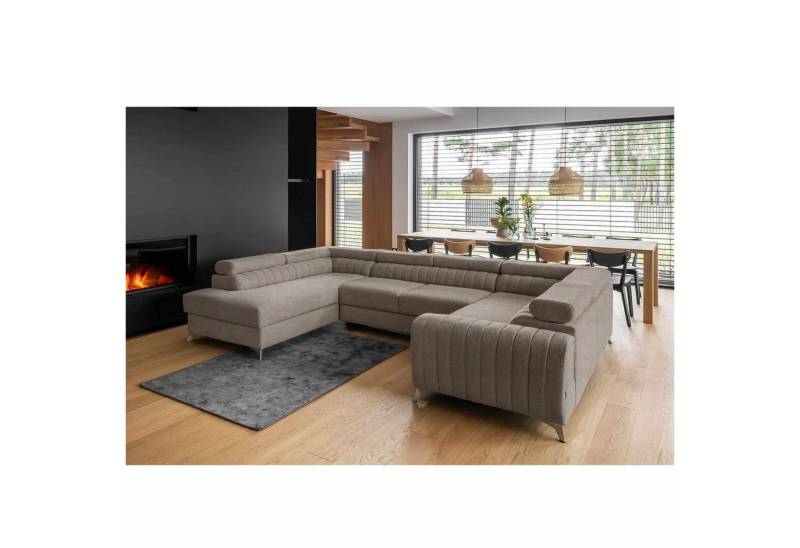 Myhomelando Wohnlandschaft Louis U-Form, Schlaffunktion, Bettkasten, 348 x 202 cm, Wohnlandschaft U Form mit Schlaffunktion und Bettkasten, Schlafsofa Myhomelando Wohnlandschaft Louis U-Form, Schlaffunktion, Bettkasten, 348 x 202 cm, Wohnlandschaft U Form mit Schlaffunktion und Bettkasten, Schlafsofa von Myhomelando