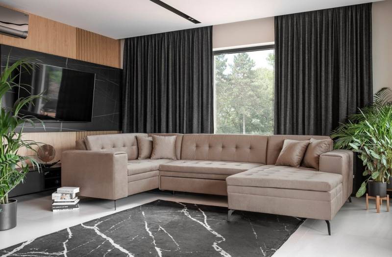 Myhomelando Wohnlandschaft Montez, mit Schlaffunktion und wasserabweisenden Nube-Stoff von Myhomelando