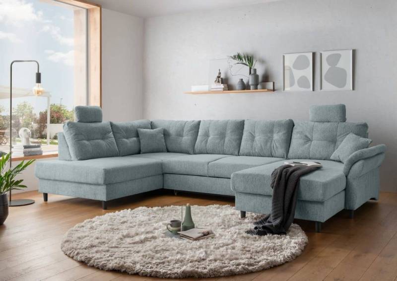 Myhomelando Wohnlandschaft Wohnlandschaft Brazil Corto, mit Schlaffunktion, Bettkasten, Kopfstützen von Myhomelando