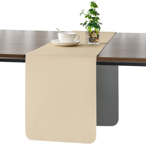 Myir JUN Tischläufer, Tischläufer Modern Tischläufer Abwaschbar Tischläufer Outdoor Doppelseitige Leder Tischläufer Wasserdicht rutschfest und zur Dekoration verwendbar 30 X 140 cm(Grau Weizengelb) Myir JUN Tischläufer, Tischläufer Modern Tischläufer Abwaschbar Tischläufer Outdoor Doppelseitige Leder Tischläufer Wasserdicht rutschfest und zur Dekoration verwendbar 30 X 140 cm(Grau Weizengelb) von Myir JUN