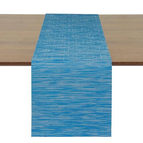 Myir JUN Tischläufer, Tischläufer Modern Tischläufer Abwaschbar Tischläufer Outdoor Wärmeisoliertes PVC für Häuser, Restaurants, Hotels usw. 30 x 183 cm (Blau) von Myir JUN