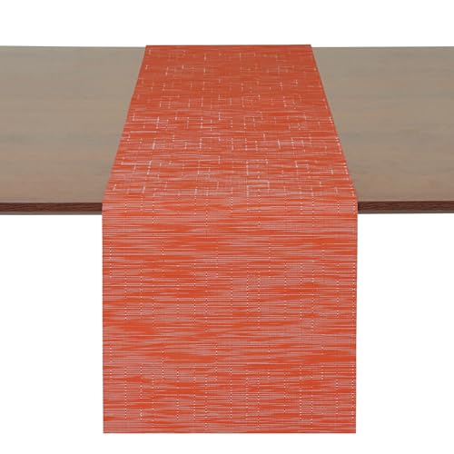 Myir JUN Tischläufer, Tischläufer Modern Tischläufer Abwaschbar Tischläufer Outdoor Wärmeisoliertes PVC für Häuser, Restaurants, Hotels usw. 30 x 183 cm (Orange) von Myir JUN