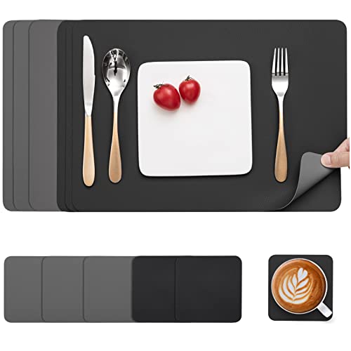 Myir JUN Tischsets Abwaschbar und Untersetzer - Leder Platzdeckchen Platzset Abwischbar Doppelseitigen Umkehrbares Rutschfest Lederoptik Myir JUN Tischsets Abwaschbar und Untersetzer - Leder Platzdeckchen Platzset Abwischbar Doppelseitigen Umkehrbares Rutschfest Lederoptik von Myir JUN