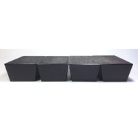 Set Mit 4 Schwarzen, Espresso-Beendeten Rechteckigen Sich Verjüngenden Holzbeinen von MylegsUS