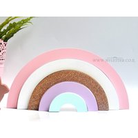 Regenbogen Kinderzimmer | Dekor Aus Holz Regenbogen-stapler von Myletterdeco