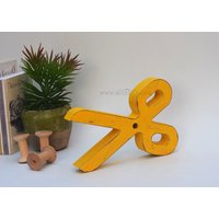 Schere Aus Holz - Silhouette Salon Friseur Geschenk Rustikale Regal Dekor Design Barbershop Geschenkidee von Myletterdeco