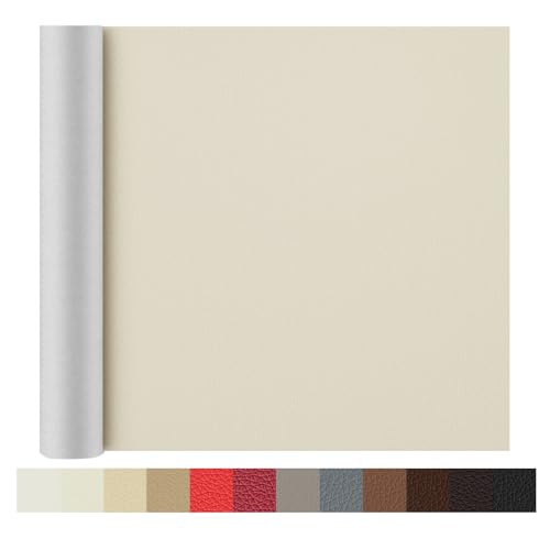 Großer Lederreparaturflicken, selbstklebender Lederreparaturflicken, Lederreparaturset für Autositze, Sofas, Sofas, Computerstühle, Möbel, Handtaschen, Fahrersitz-BEIGE-40 * 3M von Mylivell