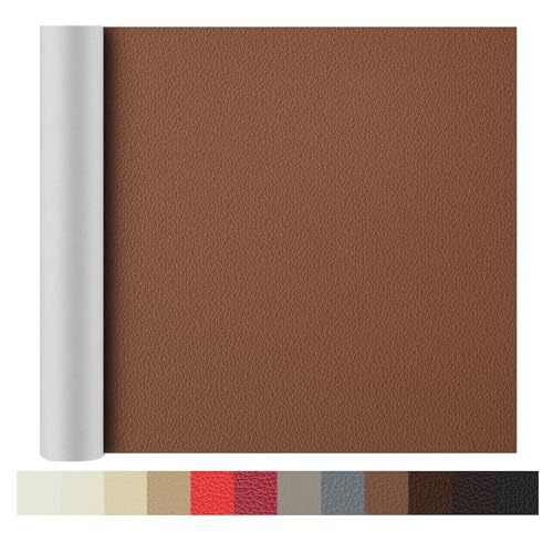 Großer Lederreparaturflicken, selbstklebender Lederreparaturflicken, Lederreparaturset für Autositze, Sofas, Sofas, Computerstühle, Möbel, Handtaschen, Fahrersitz-LIGHT BROWN-40 * 2M von Mylivell