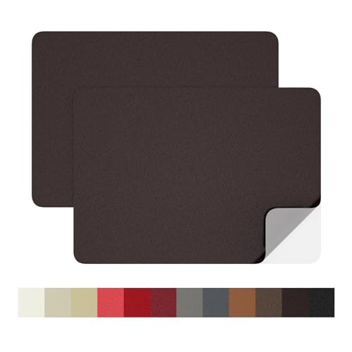 Leder Selbstklebend, 4er Kunstleder Reparaturset Lederflicken Selbstklebend, 20x28cm Kunstleder Selbstklebend Leder Reparatur Patch für Sofas, Autositze, Möbel von Mylivell