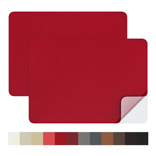 Leder Selbstklebend, 4er Kunstleder Reparaturset Lederflicken Selbstklebend, 20x28cm Kunstleder Selbstklebend Leder Reparatur Patch für Sofas, Autositze, Möbel von Mylivell