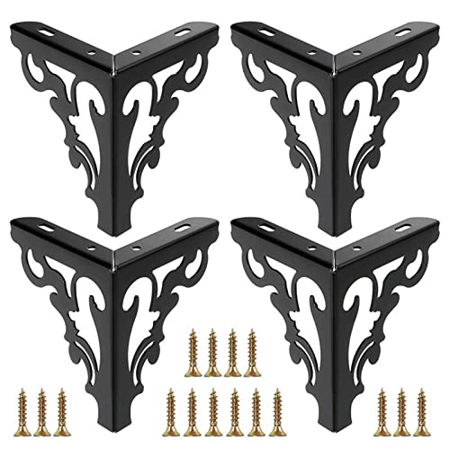 MyncbD Nivellierfüße, 4 Stück, Metall-Möbelbeine, mattschwarz, 15 cm Sofa-Beine, hohle Tisch- und Schrankbettbeine, Möbelzubehör von MyncbD
