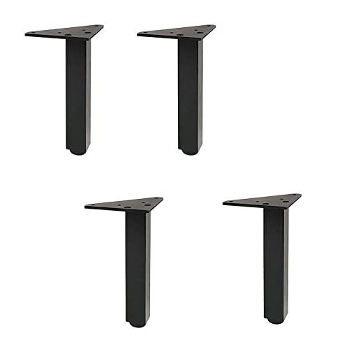MyncbD Nivellierfüße, 4 Stück, verstellbare schwarze Möbelbeine, Metallstützbeine, Couchtisch, Schrank, Stuhl, Sofa, Bett, Hardware-Beine, Zubehör (Größe: 30 cm) von MyncbD