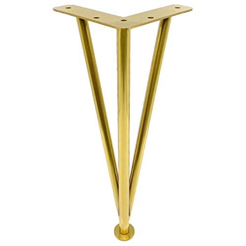Nivellierfüße für Möbel aus Metall, Badezimmerkabinenbeine, Sofafüße für Couchtisch, verstellbare Halterungen aus Edelstahl (Farbe: Gold - 40 cm - 1 Stück) von MyncbD